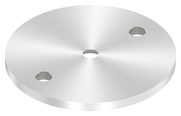 Plaque d'ancrage Ø 70 x 4 mm avec trou de centrage : Ø 6,5 mm, fraisés | V2A