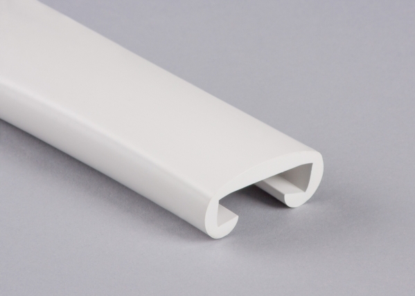 Main courante en plastique pour 30 x 8mm, signal blanc