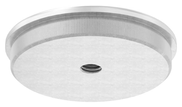 Bouchon légèrement bombé V2A matériau plein avec M8 pour Ø 60.3x2.0 mm