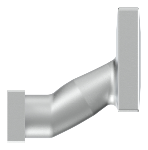 Poignée de porte en aluminium | fixe avec plaque courte en aluminium | aluminium EV1