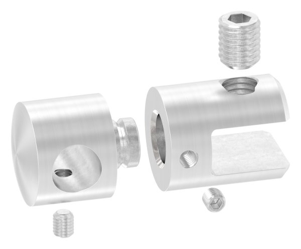 Support de plaque de barre transversale Ø 25 mm avec trou 12,2 mm