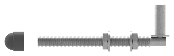 Bande de suspension charnière de porte à visser pour Ø 16mm, longueur 190mm