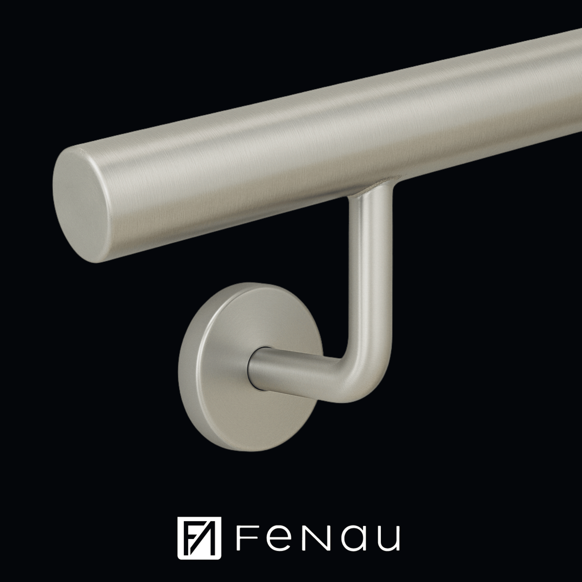 Support de main courante | avec rosace à clipser | main courante à souder | V2A