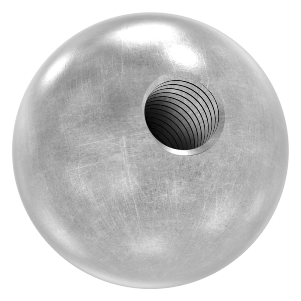 Boule Ø 25 mm | solide et lisse | avec filetage M8 | acier S235JR, brut