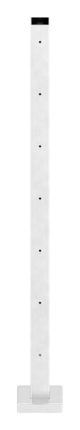 Poteau en acier inoxydable V2A pour montage au sol, longueur 880 mm