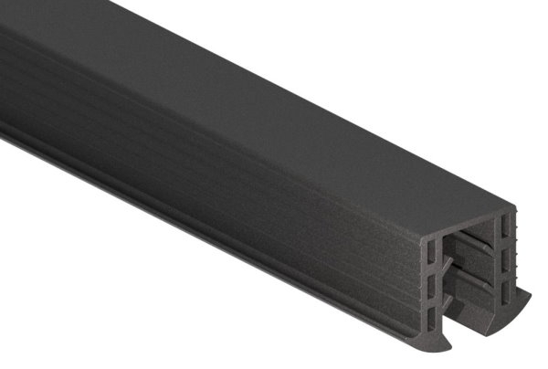 Joint de coin verre 8,00 - 10,76mm, pour rainure 24 x 24mm, longueur 6m, EPDM