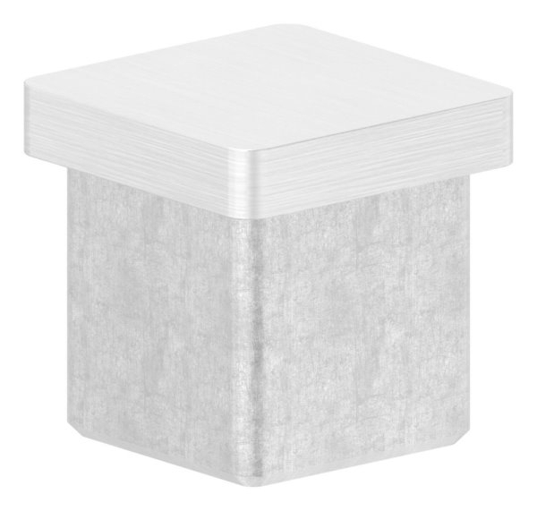 Capuchon d'insertion pour collage pour tube 25x25x2,0 mm V4A