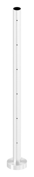 Poteau de garde-corps | pour 6 supports de barre transversale M6 | longueur : 880 mm | V2A
