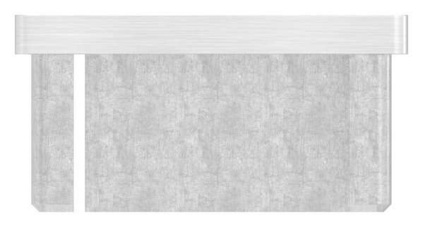 Bouchon enfichable, pour tube 50 x 30 x 2.0mm, V2A