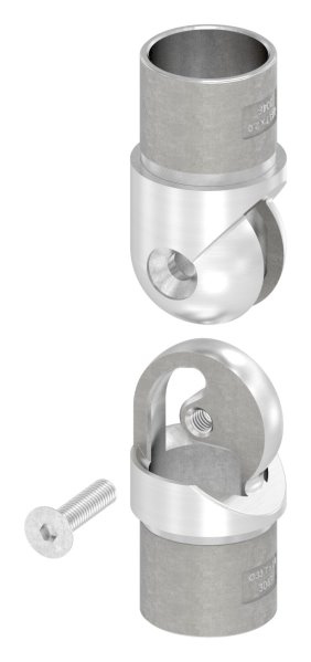 Pièce d'articulation creuse pour câble, pour tube 33,7 x 2,0mm