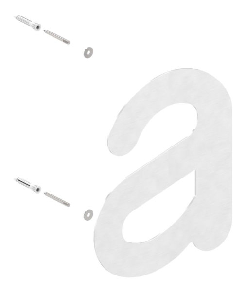 Lettre a | grande | Dimensions : 200 mm x 300 mm | V2A