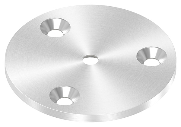 Plaque d'ancrage Ø 70 x 4 mm avec trou de centrage : Ø 6,5 mm | V2A