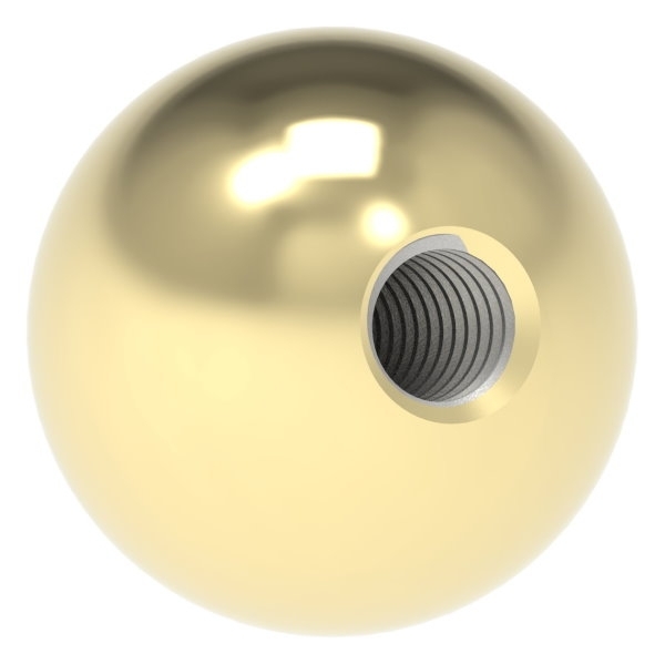 Boule en laiton Ø 20mm avec M6