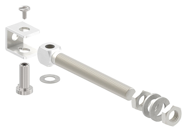 Charnière M16 à filetage long V2A