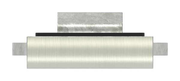 1 base de sécurité pour pince à verre 55x65x37,5 mm AbZ effet acier inoxydable