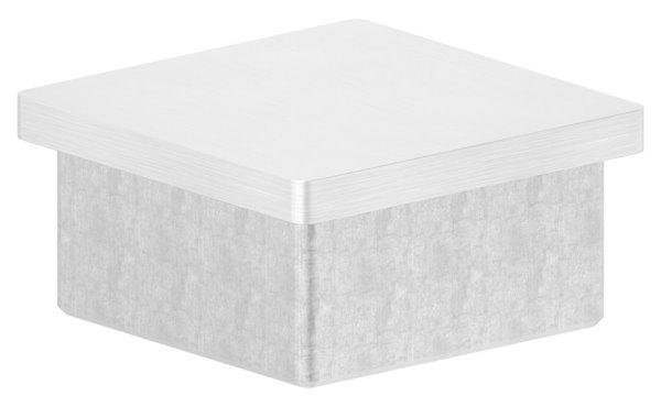 Capuchon d'insertion V4A pour collage pour tube 50x50x3,0 mm