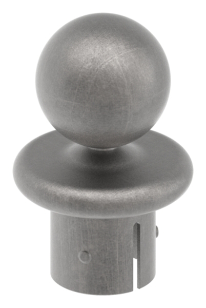 Bouton de tube à bille pour Ø 42.4x2.5-2.9 mm | Acier S235JR, brut