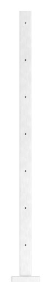 Poteau en acier inoxydable V2A pour montage au sol, longueur 880 mm
