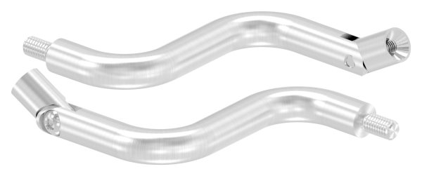 Support Ø 14mm, 2x 90° coudé, V2A