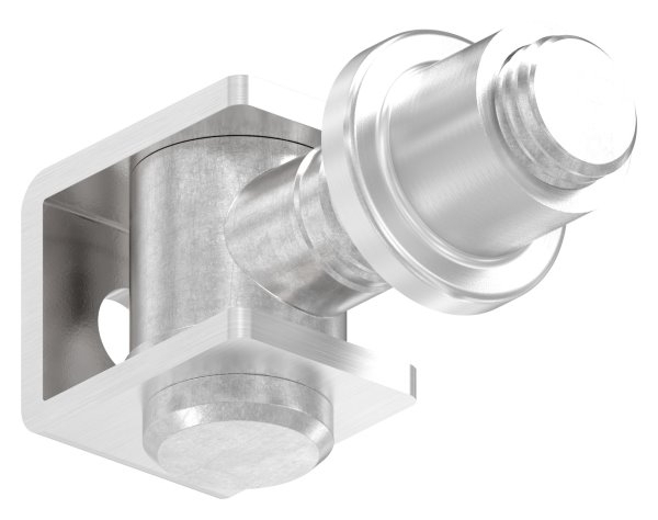 Charnière avec manchon fileté M16, V4A