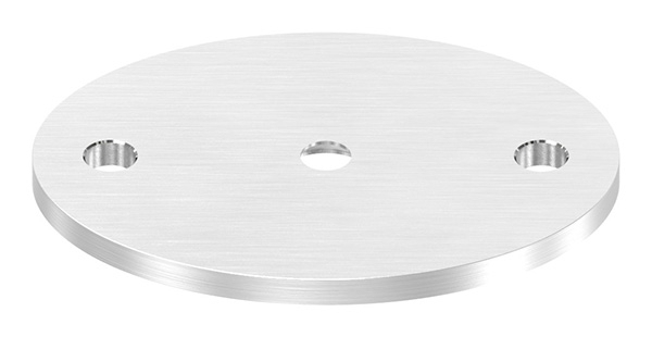 Plaque d'ancrage | dimensions : 75 x 55 x 4 mm | avec trou de centrage : Ø 10 mm | V2A