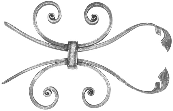 Baroque léger | Dimensions : 170x260 mm | Matériau 12x5 mm | Acier S235JR, brut