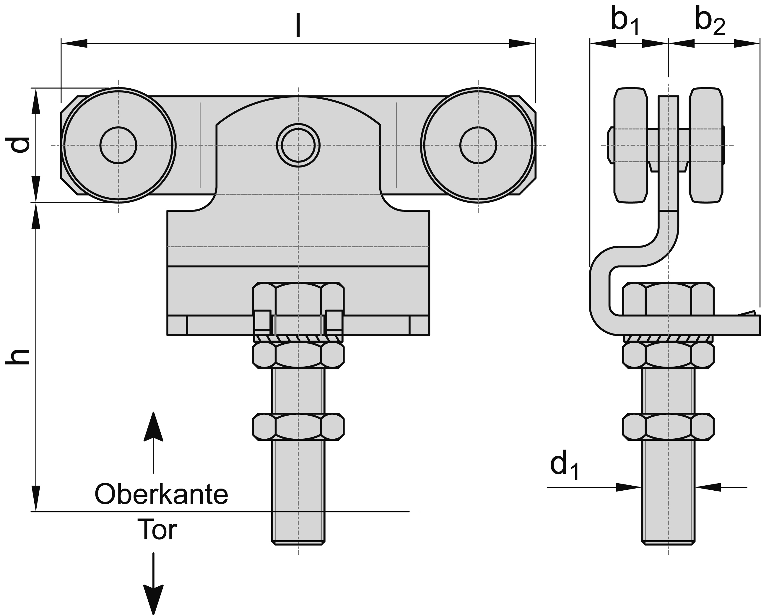 Double rouleau à fonctionnement silencieux taille 1