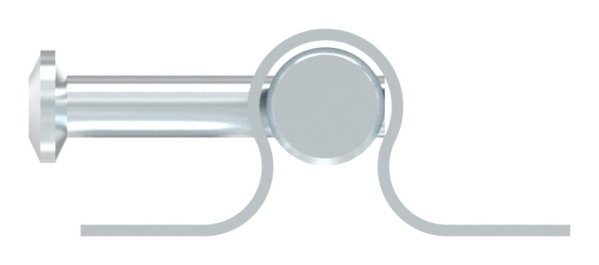 Boulon de porte | longueur : 120 mm | galvanisé | à visser