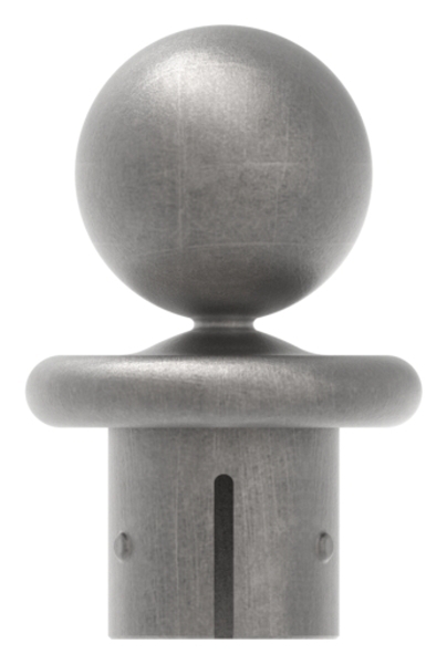 Bouton de tube à bille pour Ø 42.4x2.5-2.9 mm | Acier S235JR, brut
