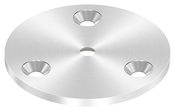 Plaque d'ancrage Ø 70 x 4 mm avec trou de centrage : Ø 6,5 mm | V2A