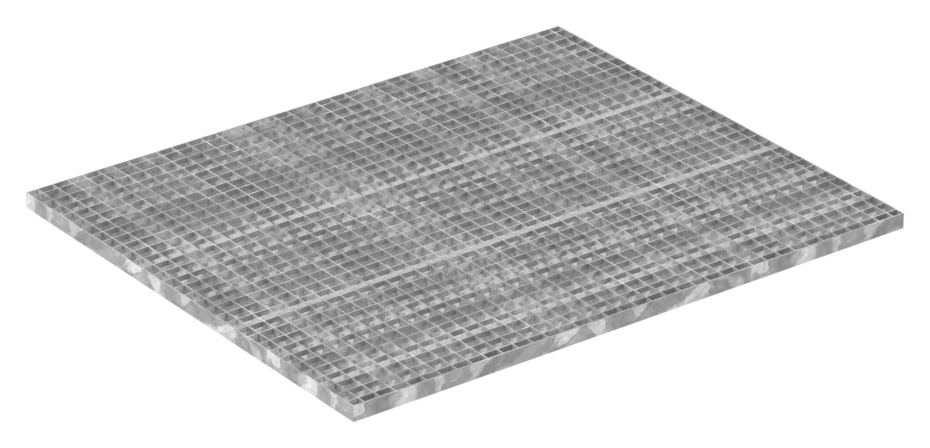 caillebotis industriel | dimensions : 1000x1200 mm ; 30/30 mm ; 30/2 mm | S235JR (St37-2), galvanisé à chaud en bain complet