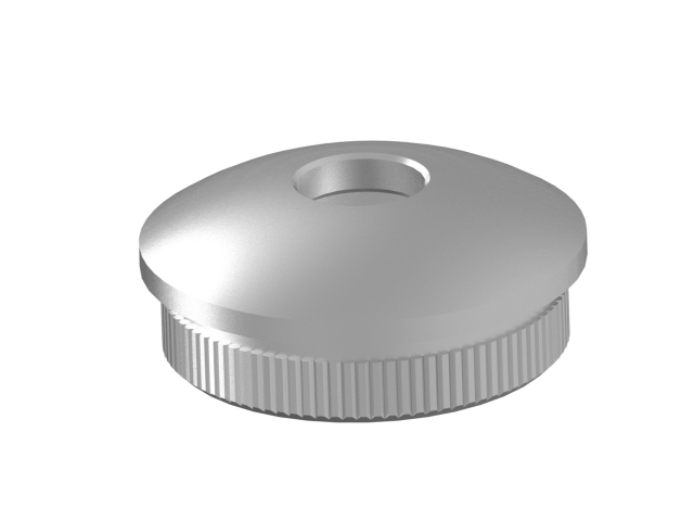 Bouchon légèrement incurvé pour tube rond : Ø 42.4x2 mm | avec trou 12.2 mm | V2A solid material