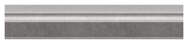 Main courante | Demi ronde | Longueur : 3000 mm | Matériau : 50x14 mm | Acier (brut) S235JR