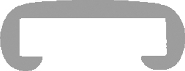 Main courante en plastique pour 30 x 8mm, gris anthracite