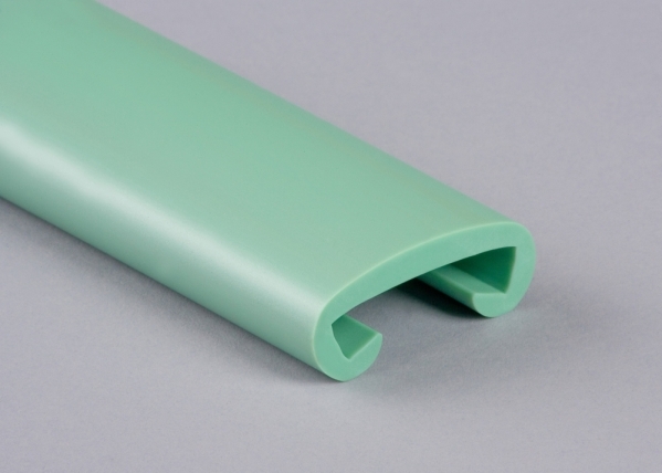 Main courante en plastique pour 40 x 8mm, vert stratos