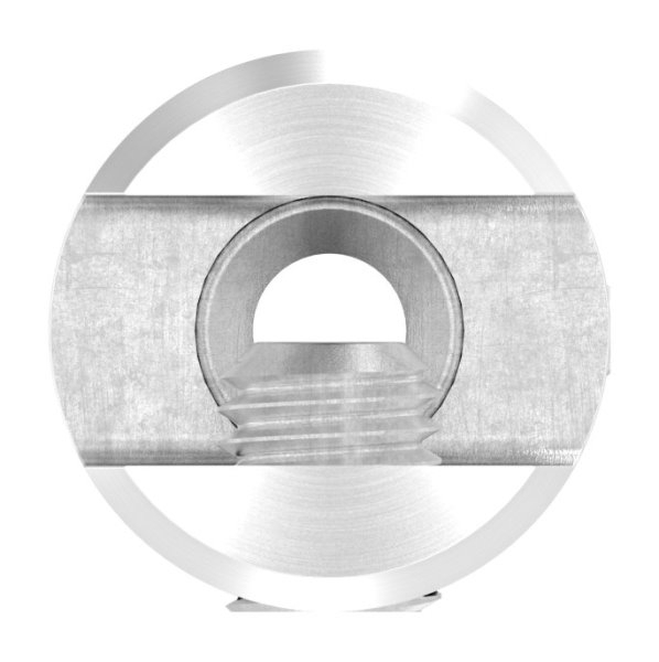 Support de plaque transversale Ø 25 mm avec raccord plat