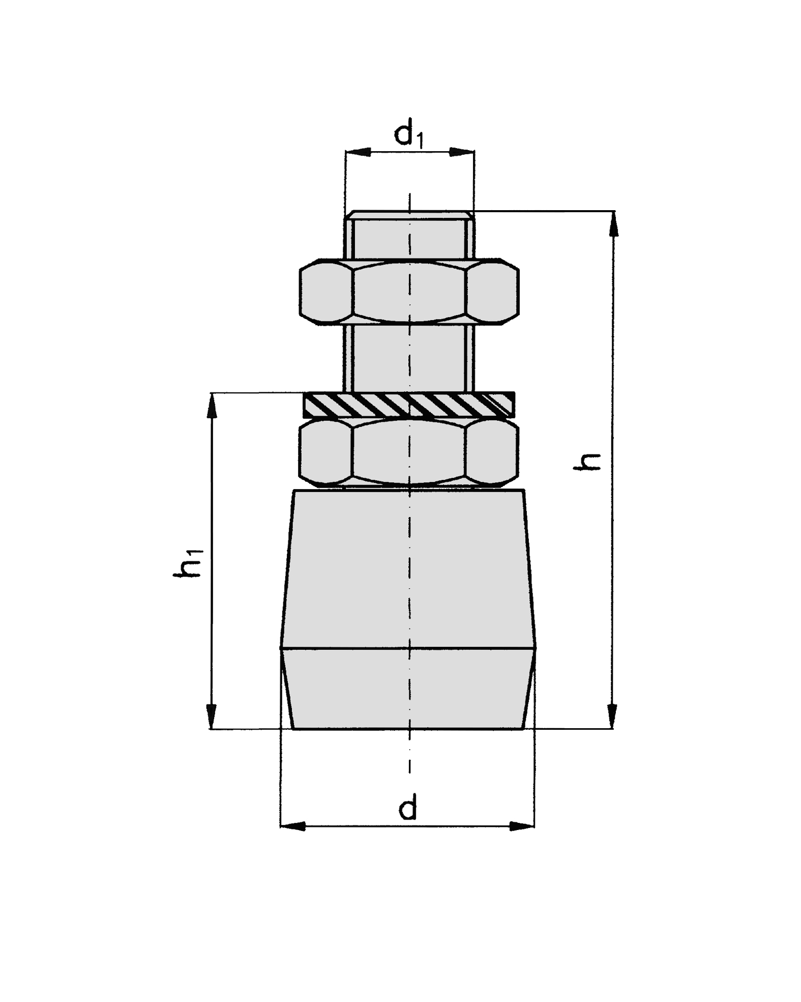 Rouleau de guidage au sol desserré pour le vissage de la taille 32