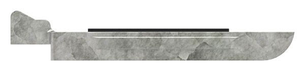 1 base de sécurité pour pince à verre 55x65x37,5 mm AbZ effet acier inoxydable