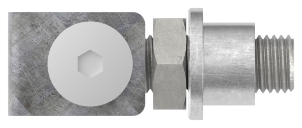 Charnière M14 | réglable | soudable | acier (brut) S235JR