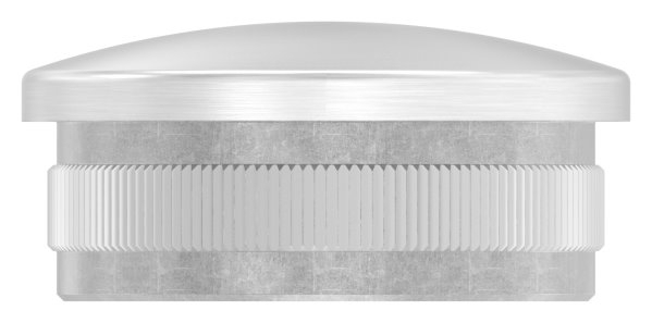 Bouchon légèrement bombé V4A coulé pour Ø 42.4x2.0 mm