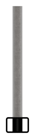 Tube rectangulaire | Dimensions : 30x20x2 mm | Longueur : 3000 mm | Acier S235JR, brut