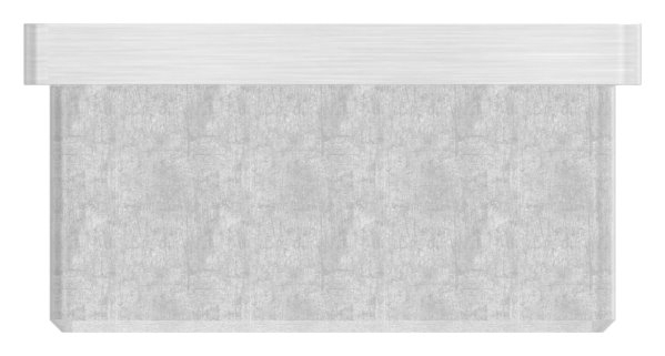 Bouchon V2A avec M8 pour collage pour tube 50x50x2,0 mm