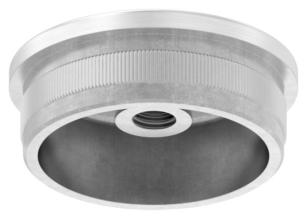 Bouchon légèrement bombé V4A avec M8 pour Ø 48,3x2,0 m