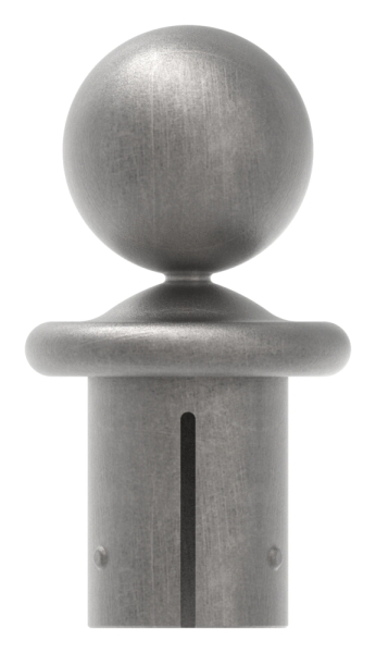 Bouton de tube à bille pour Ø 48.3x2.5-2.9 mm | Acier S235JR, brut
