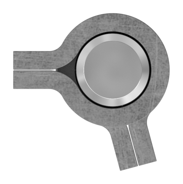 Sangle à souder | 2 pièces | Capacité de charge : 350kg | Acier S235JR, brut