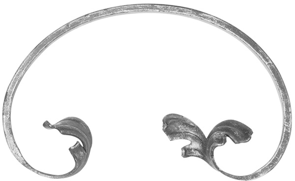 light baroque | gauche | dimensions : 110x190 mm | matériau : 12x5 mm | acier S235JR, brut