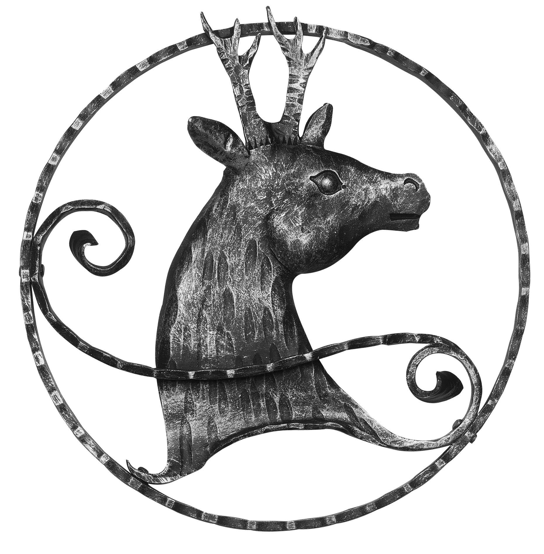 Roebuck (à droite) élément décoratif | Ø 300 mm | acier S235JR, brut