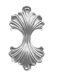 Fer rond baroque | Dimensions : 130x250 mm | Acier S235JR, brut