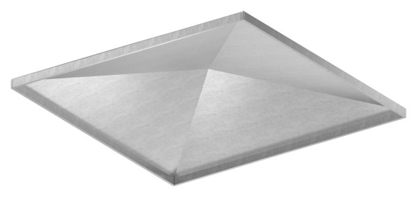Couvercle de quai | pour tube carré | dimensions : 200x200 mm | acier S235JR, brut