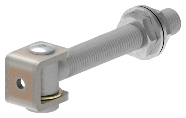Charnière de portail M20 | réglable | acier (brut) S235JR